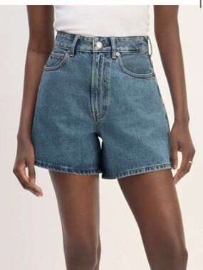 Everlane High-Waist the A-line Denim Shorts - size 25 nwt